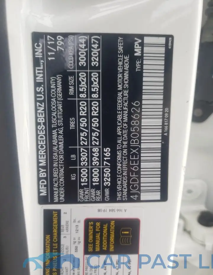 4JGDF6EEXJB058626# 13