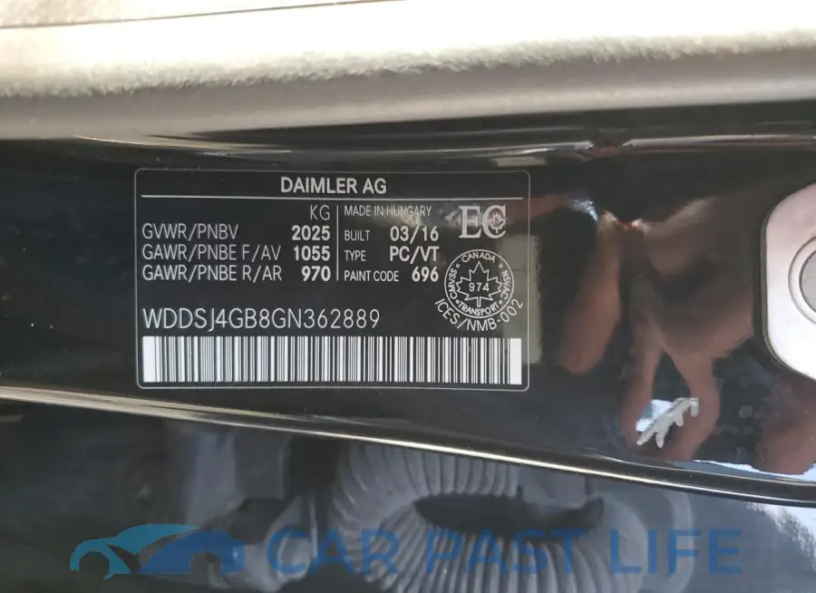 WDDSJ4GB8GN362889# 12