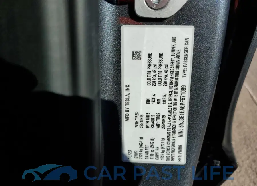 5YJ3E1EA6PF671089# 12