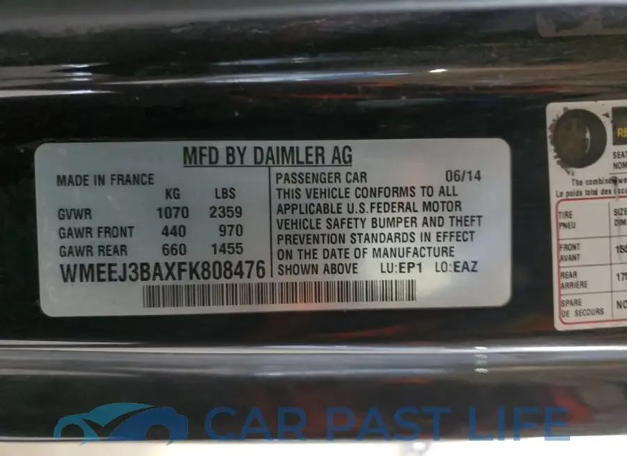 WMEEJ3BAXFK808476# 13