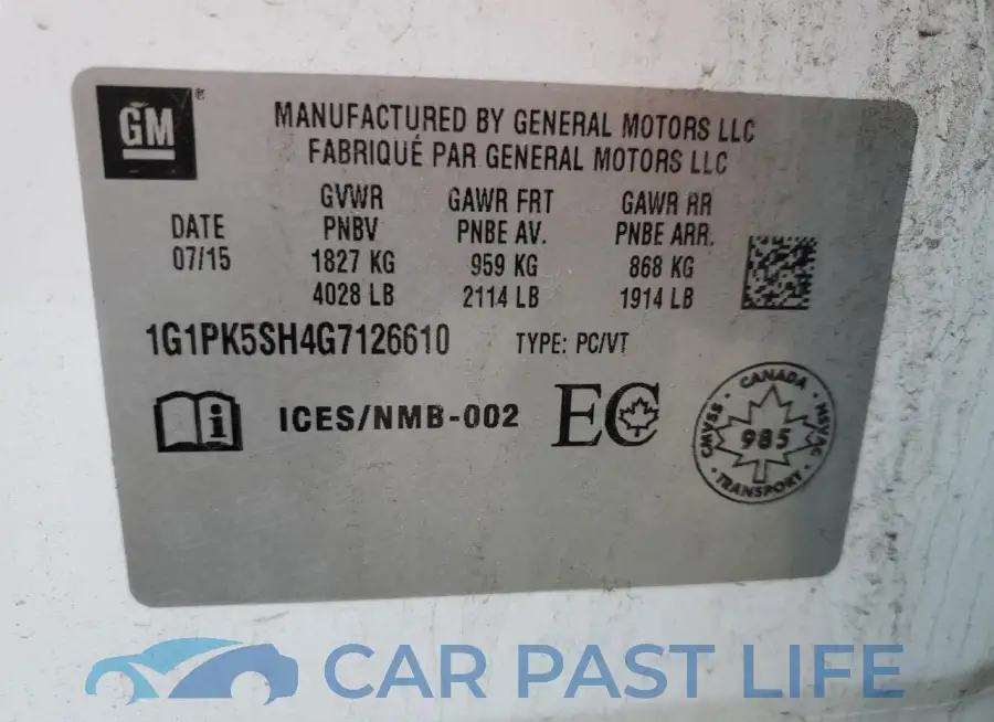 1G1PK5SH4G7126610# 12