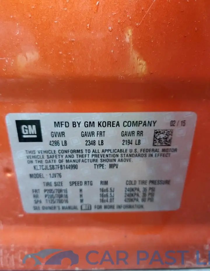 KL7CJLSB7FB144990# 12