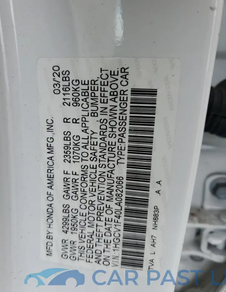 1HGCV1F40LA082066# 13