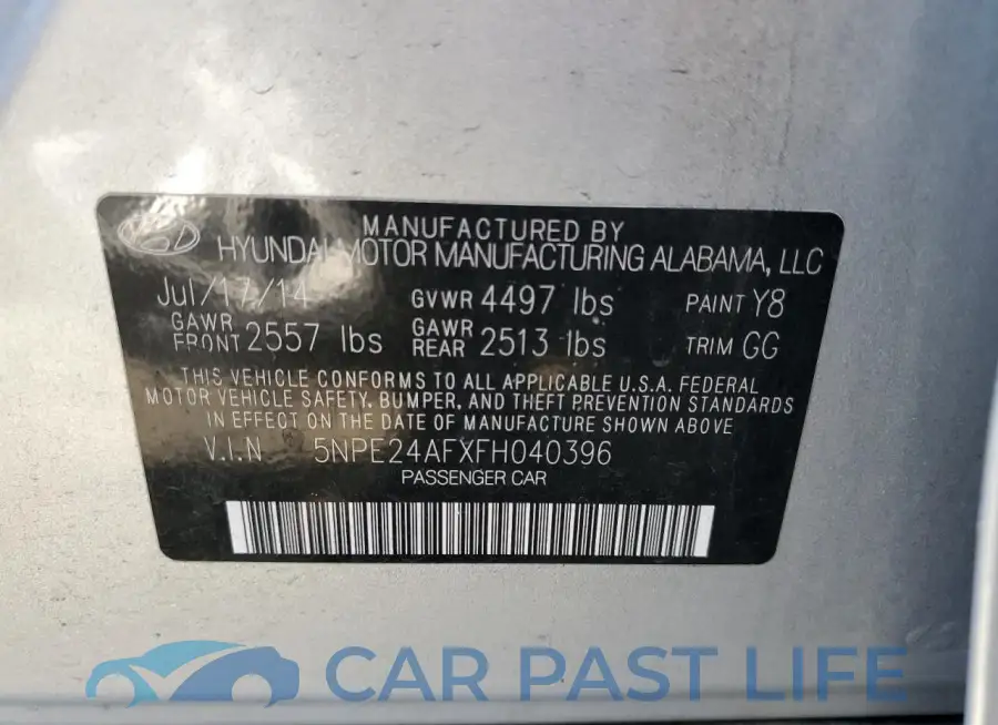 5NPE24AFXFH040396# 12