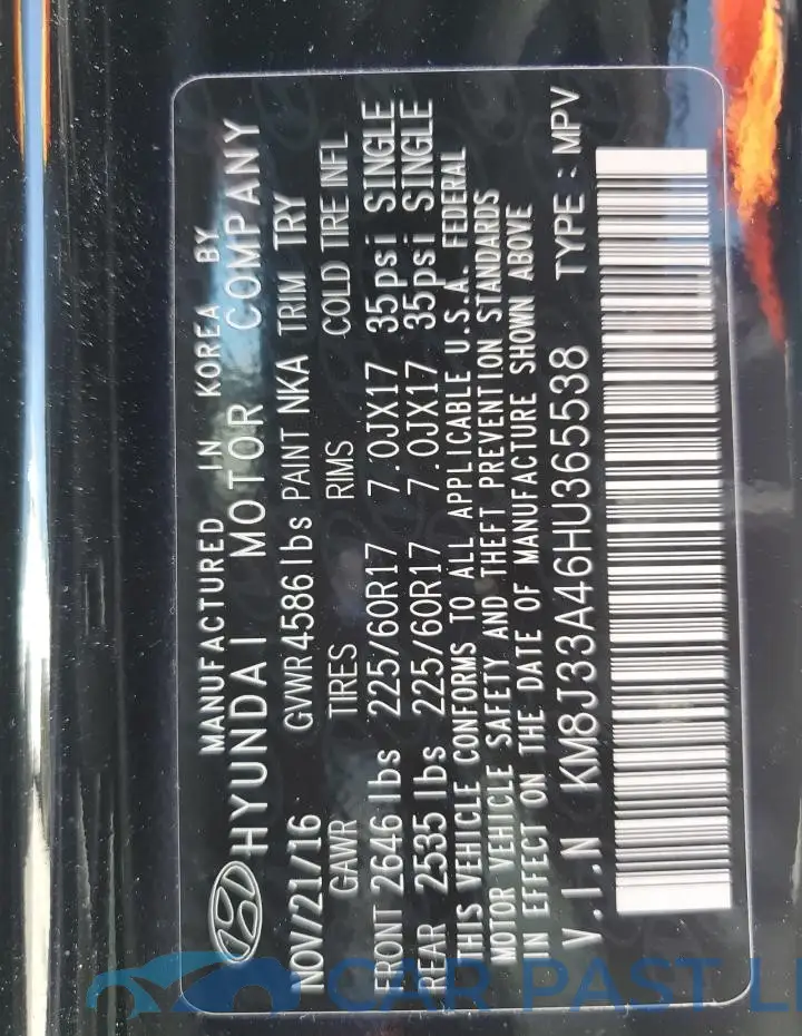 KM8J33A46HU365538# 13