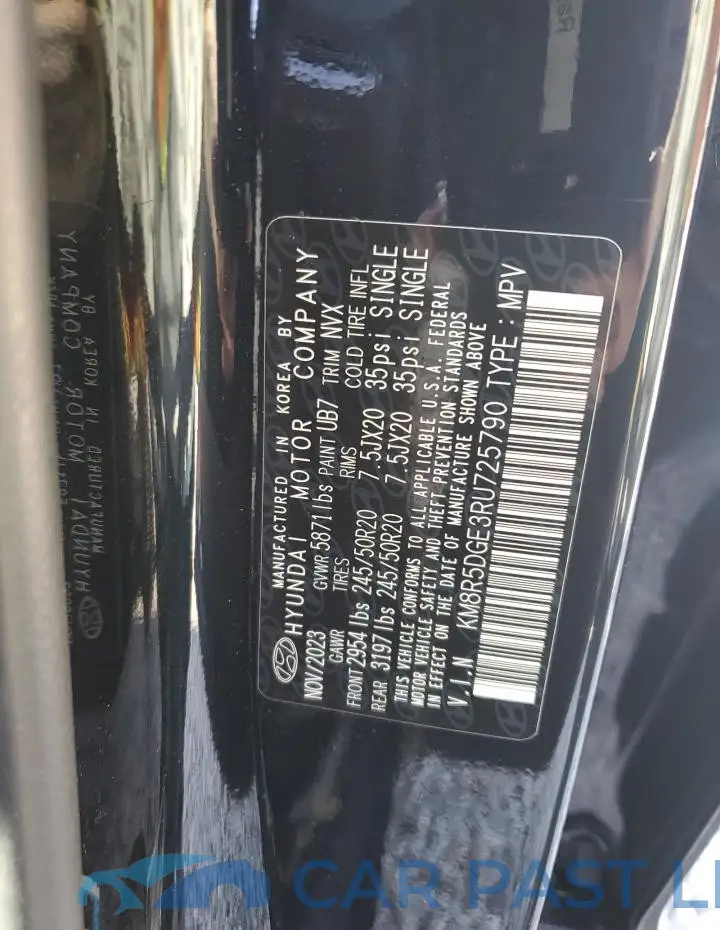KM8R5DGE3RU725790# 13