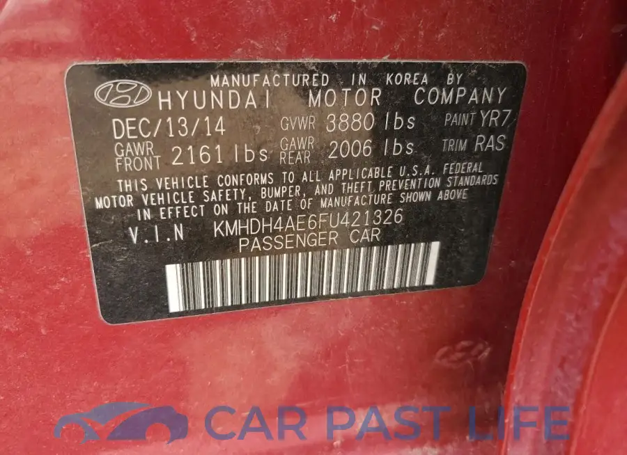 KMHDH4AE6FU421326# 12