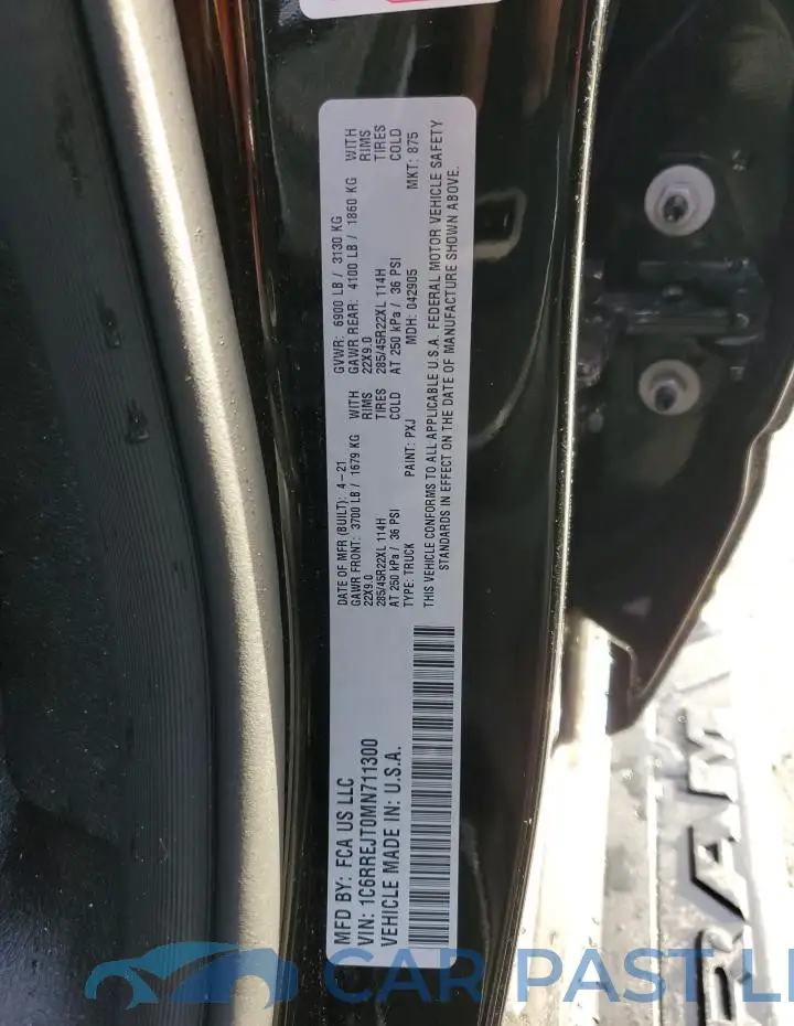 1C6RREJT0MN711300# 12