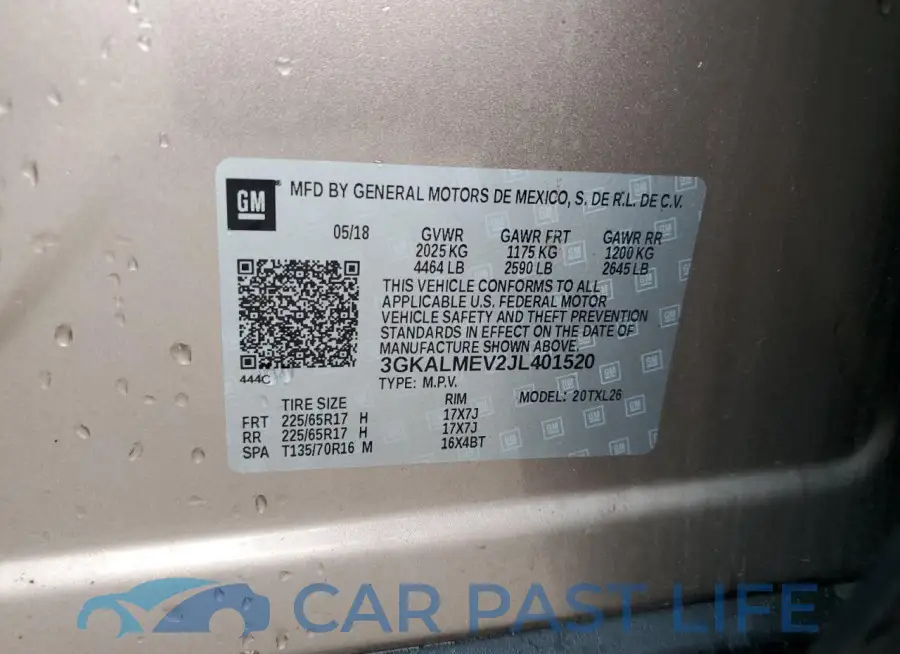 3GKALMEV2JL401520# 13