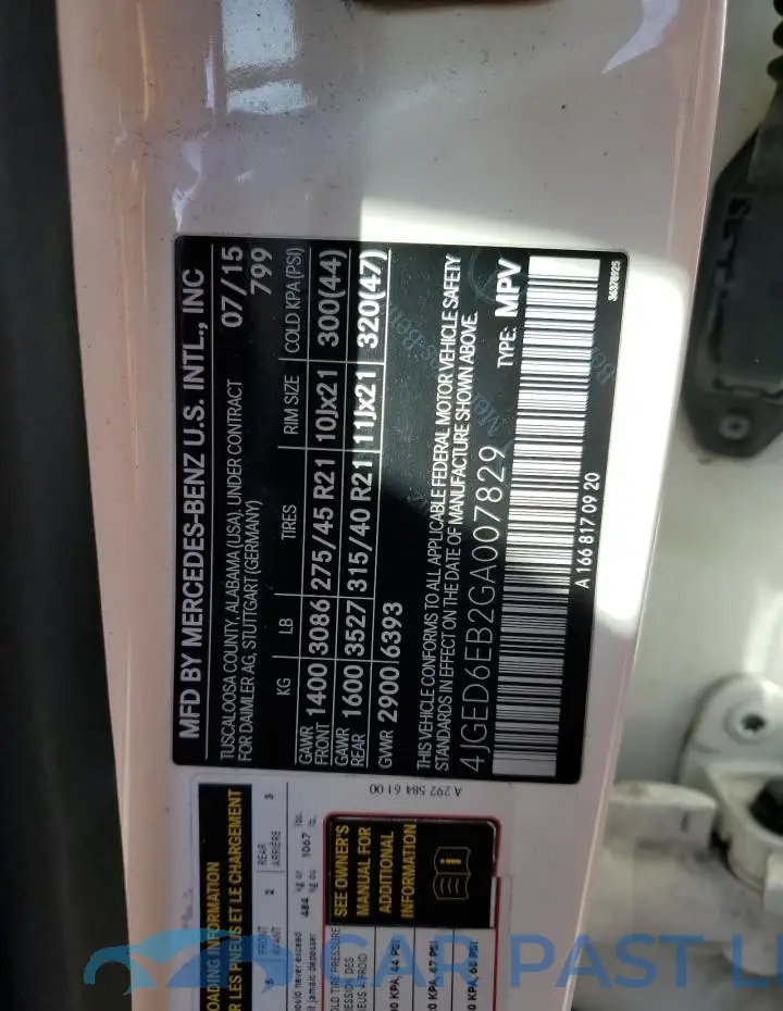 4JGED6EB2GA007829# 12