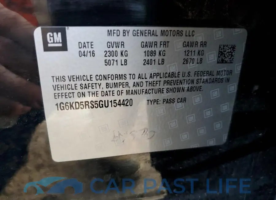 1G6KD5RS5GU154420# 12