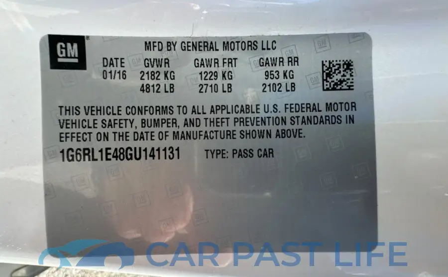 1G6RL1E48GU141131# 10