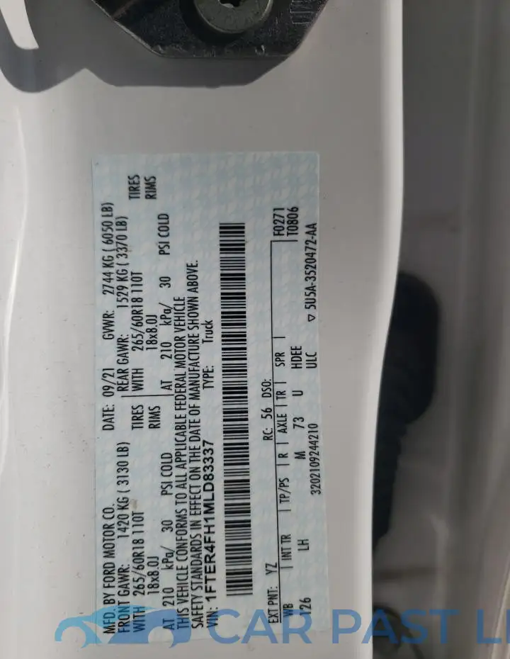 1FTER4FH1MLD83337# 12