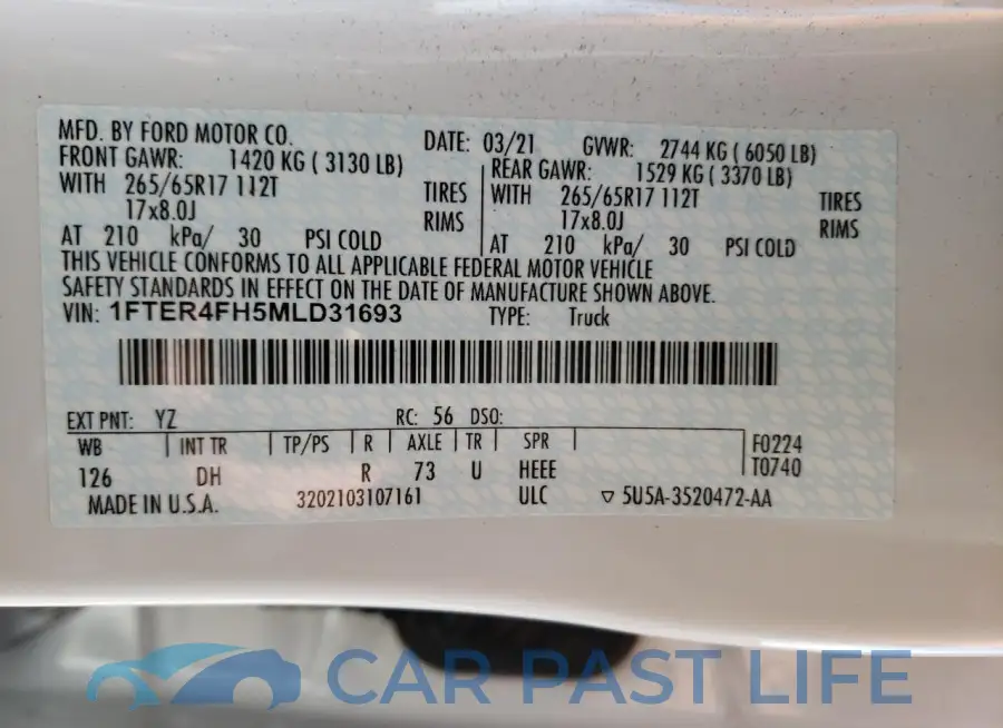 1FTER4FH5MLD31693# 12