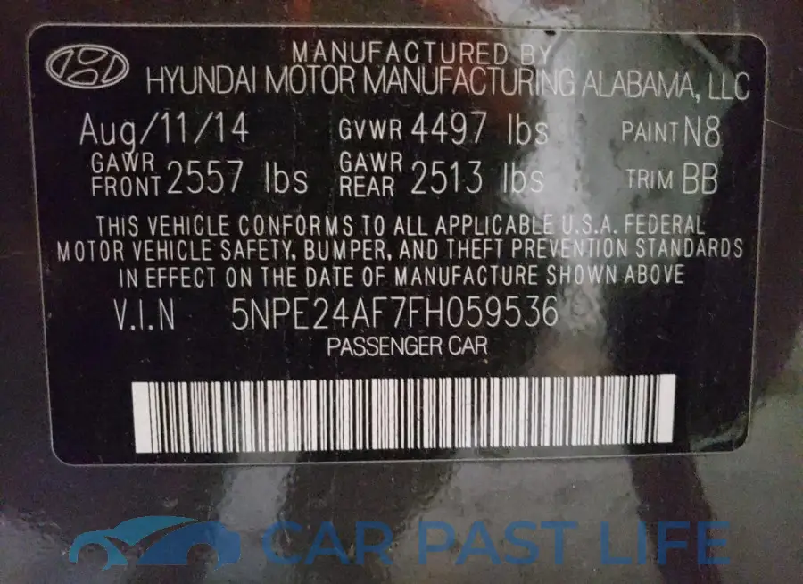 5NPE24AF7FH059536# 12
