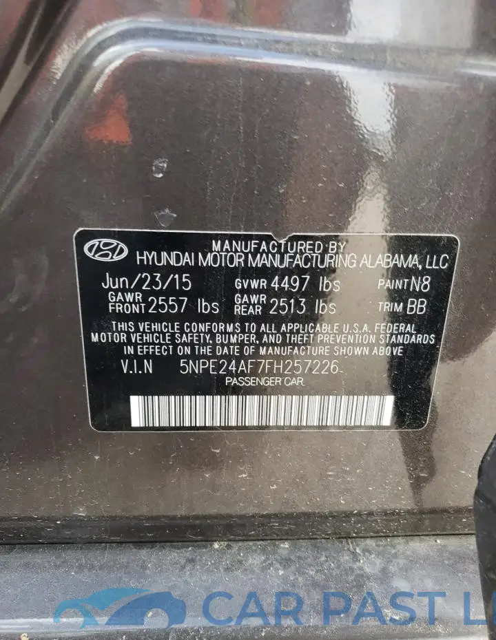 5NPE24AF7FH257226# 12
