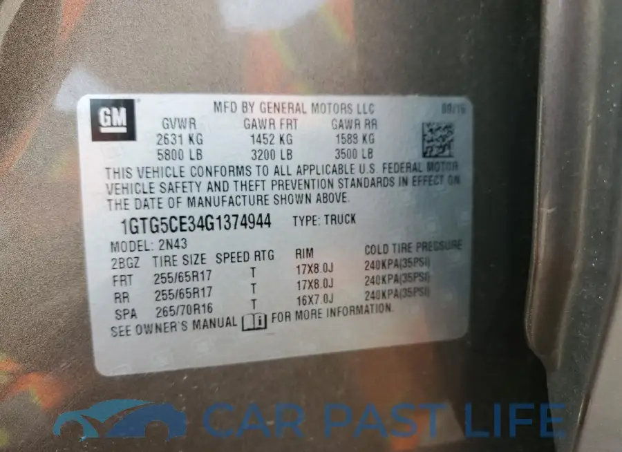 1GTG5CE34G1374944# 12
