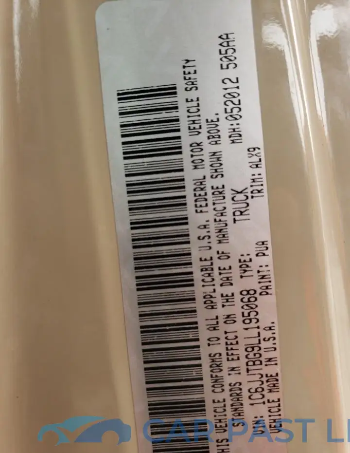 1C6JJTBG9LL195068# 12