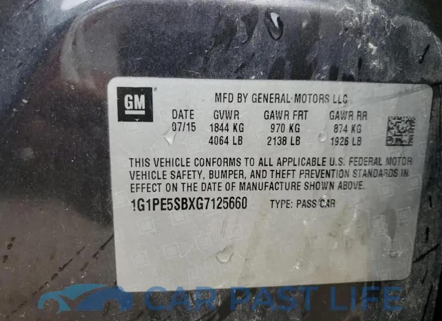 1G1PE5SBXG7125660# 12