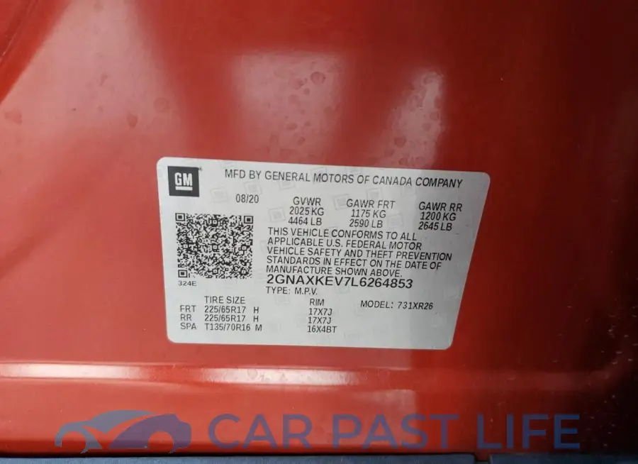 2GNAXKEV7L6264853# 14