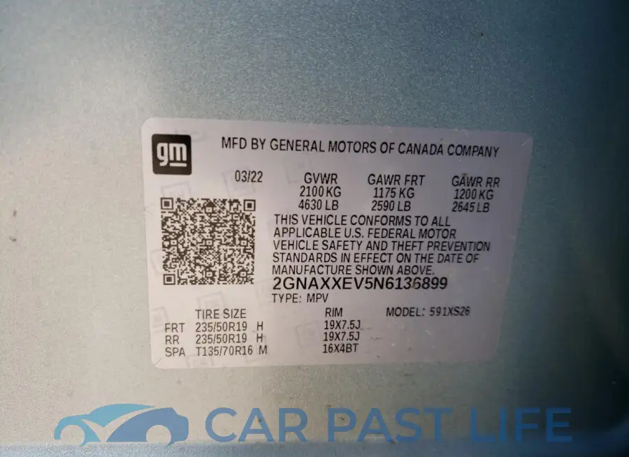 2GNAXXEV5N6136899# 13