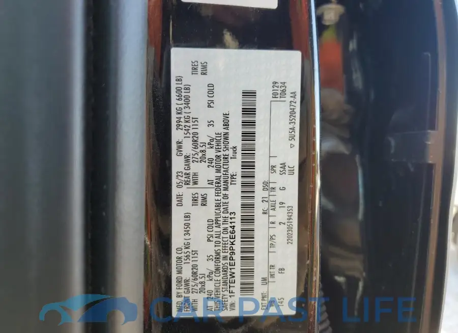 1FTEW1EP9PKE64113# 12