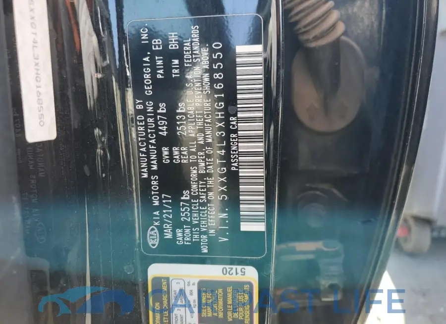 5XXGT4L3XHG168550# 12