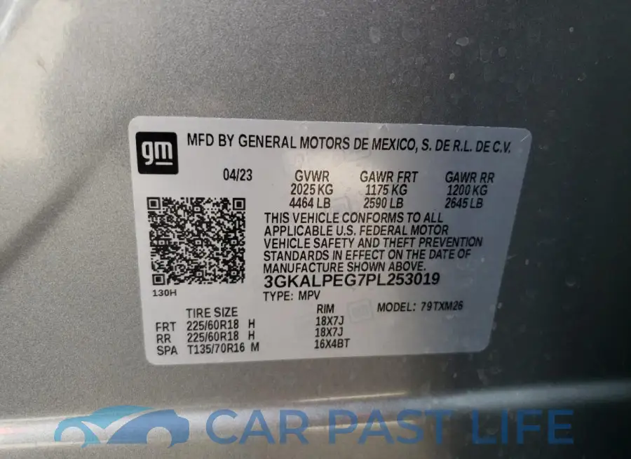 3GKALPEG7PL253019# 12
