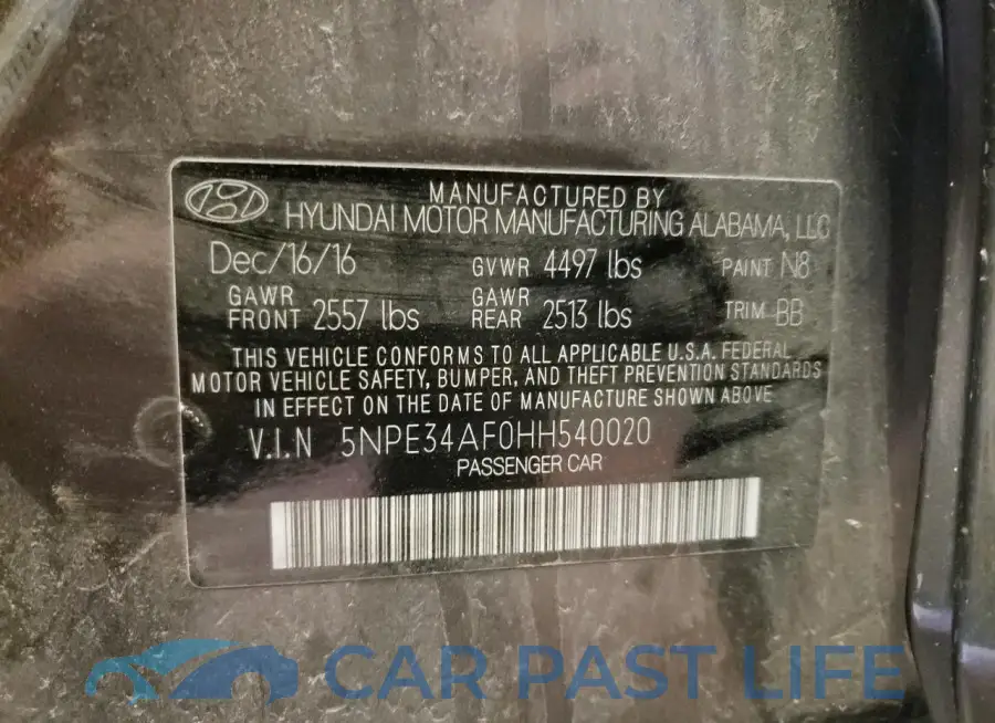 5NPE34AF0HH540020# 12