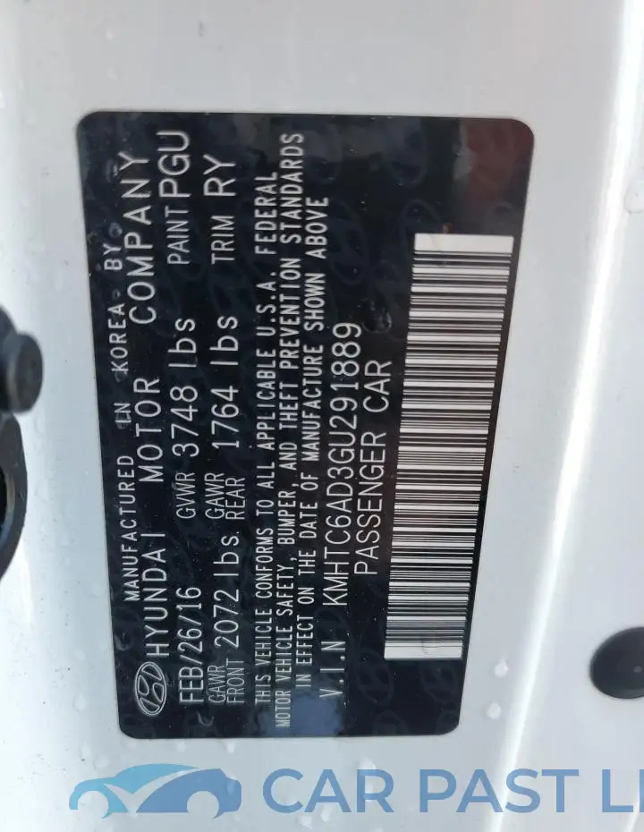 KMHTC6AD3GU291889# 12