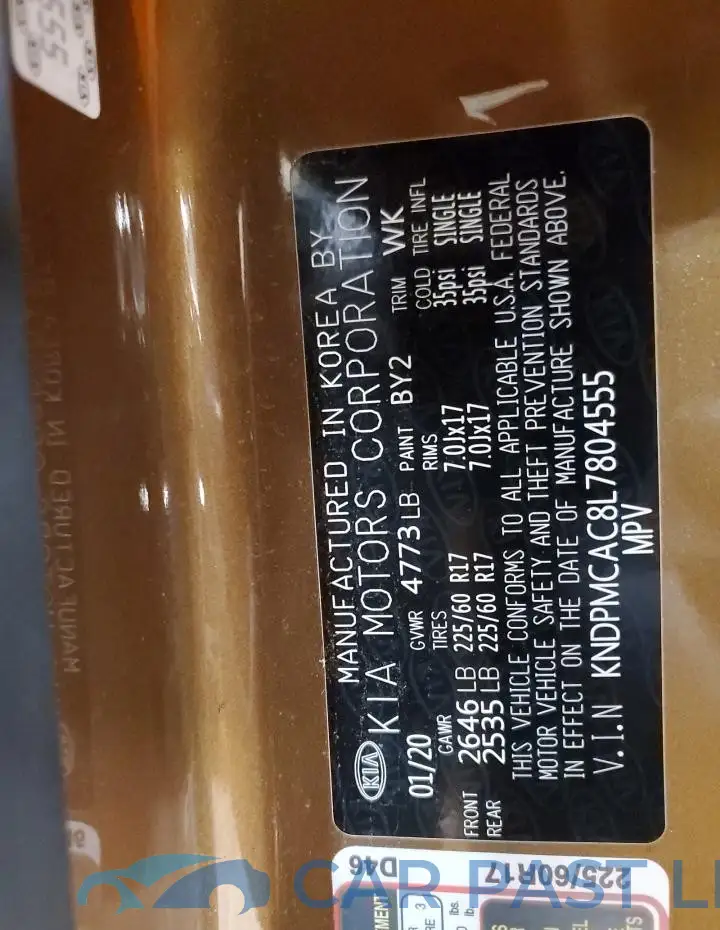 KNDPMCAC8L7804555# 13
