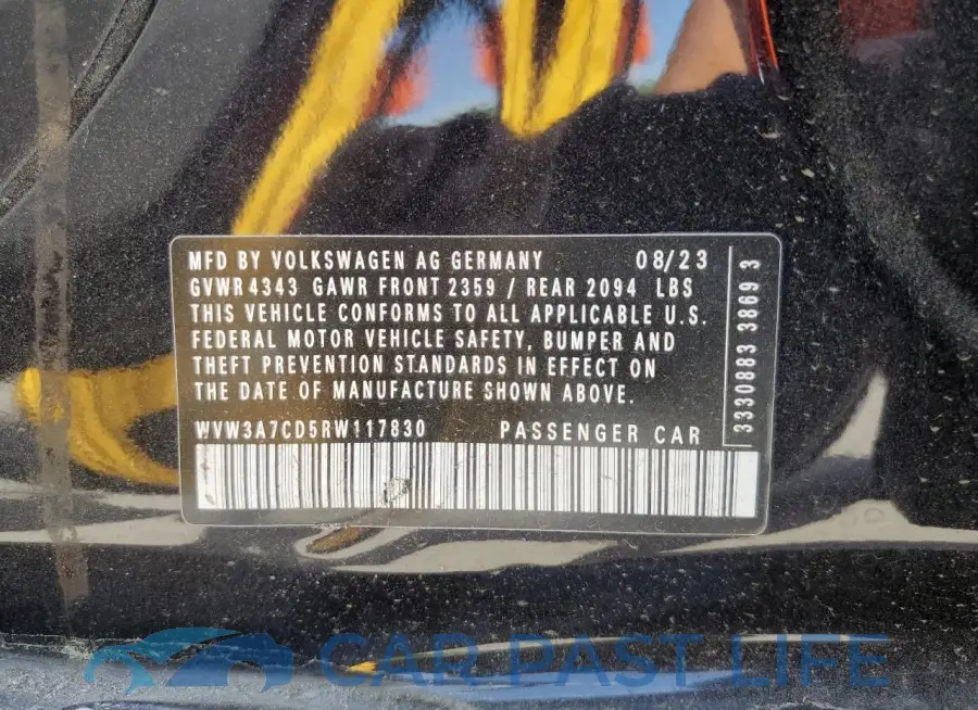 WVW3A7CD5RW117830# 12