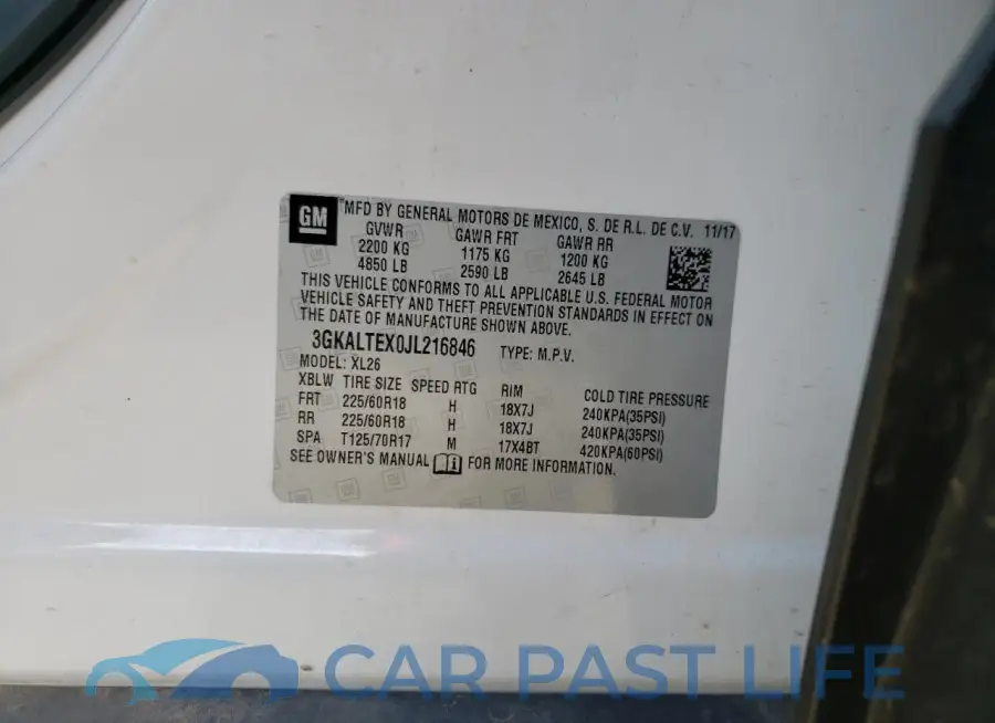 3GKALTEX0JL216846# 12