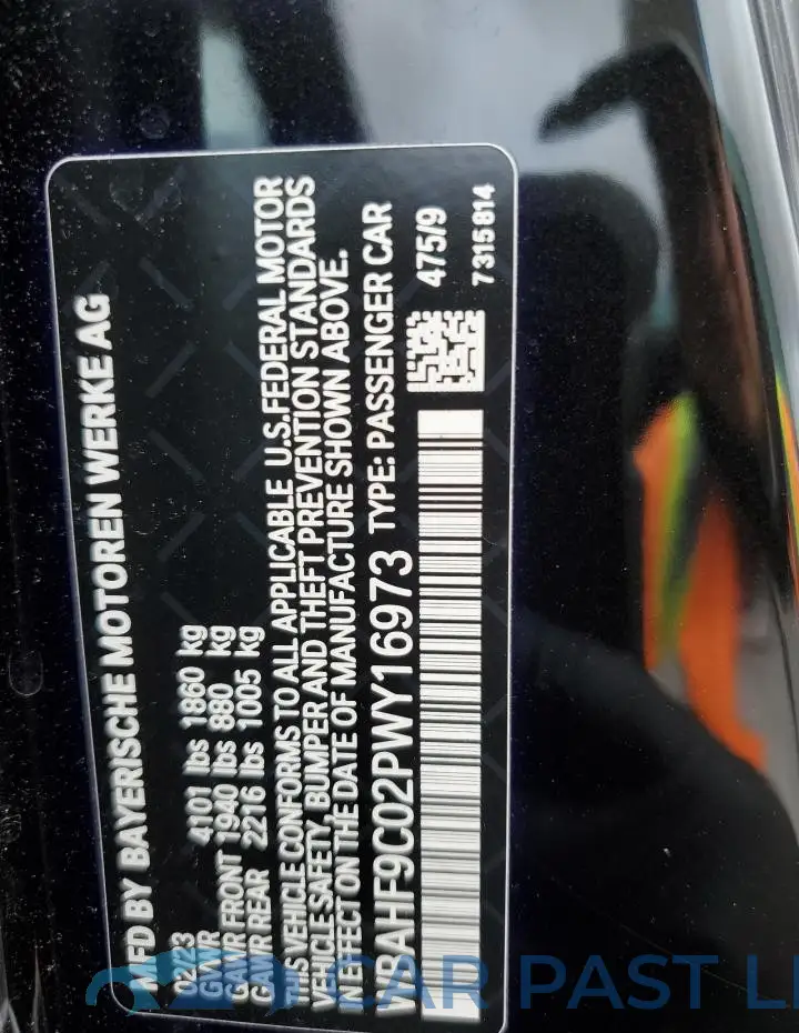 WBAHF9C02PWY16973# 12