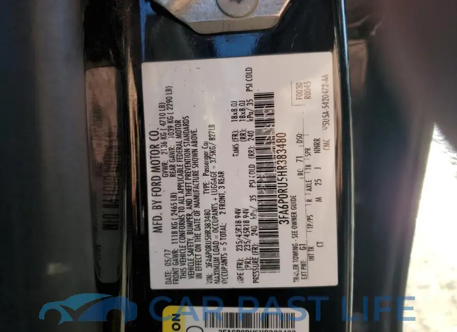 3FA6P0RU5HR383480# 13