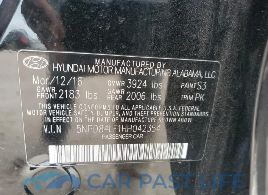5NPD84LF1HH042354# 12