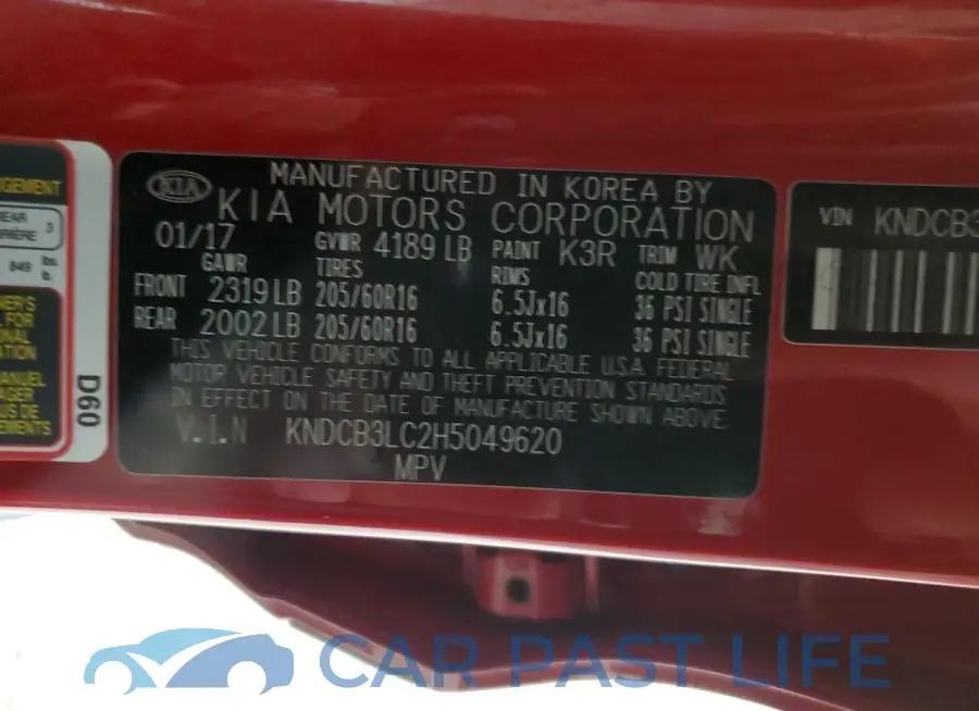 KNDCB3LC2H5049620# 13