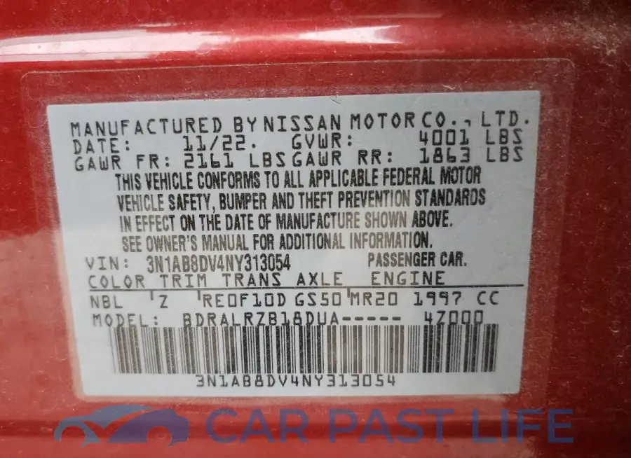 3N1AB8DV4NY313054# 12