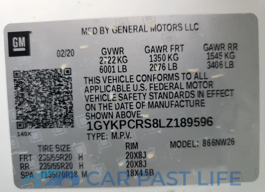 1GYKPCRS8LZ189596# 13