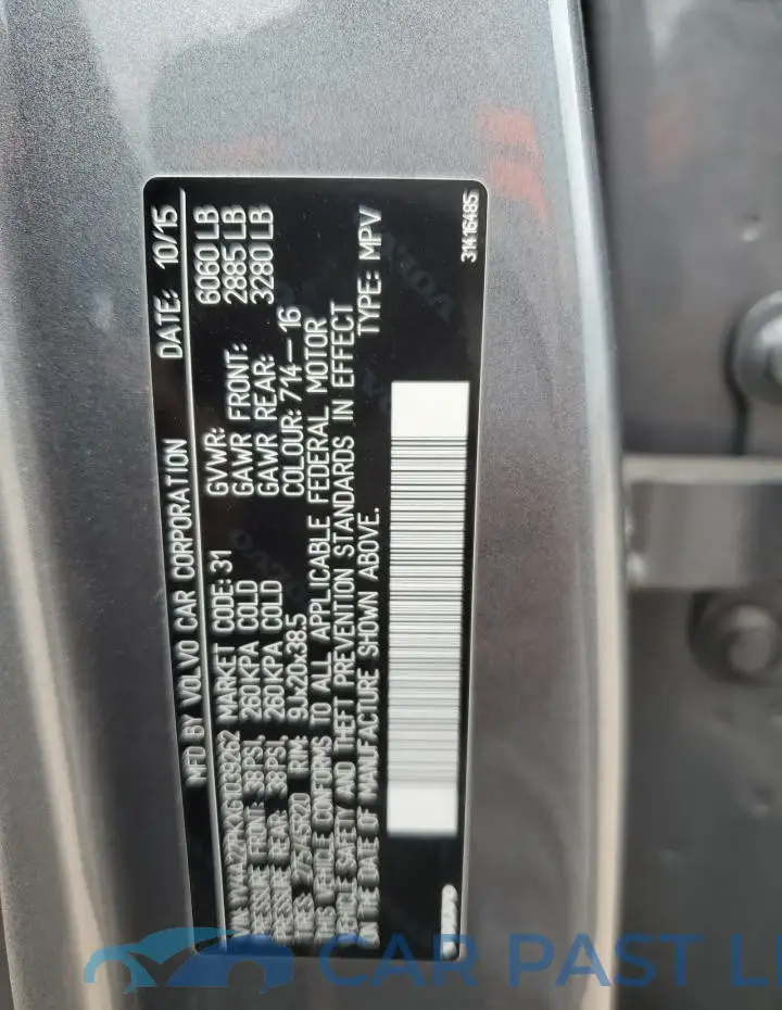 YV4A22PKXG1039262# 12