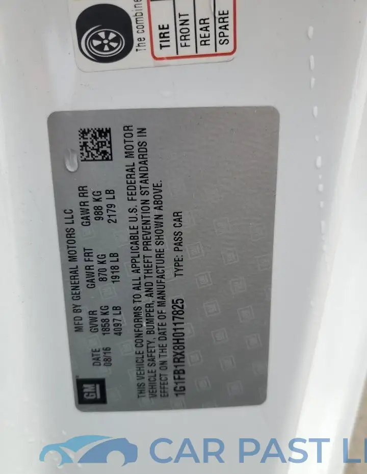 1G1FB1RX8H0117825# 13