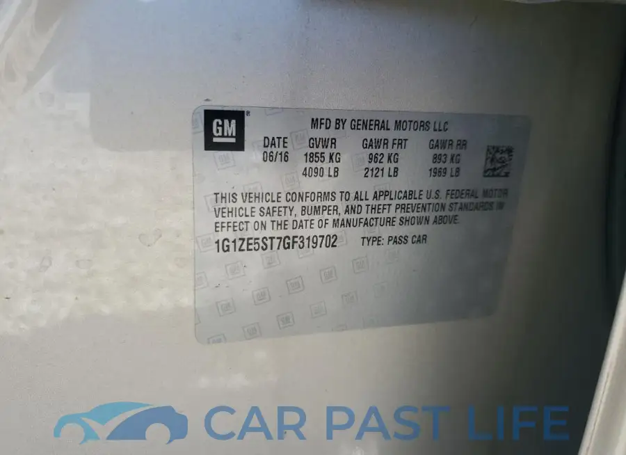 1G1ZE5ST7GF319702# 12