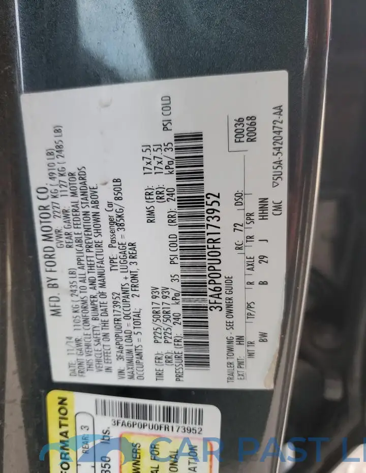3FA6P0PU0FR173952# 12