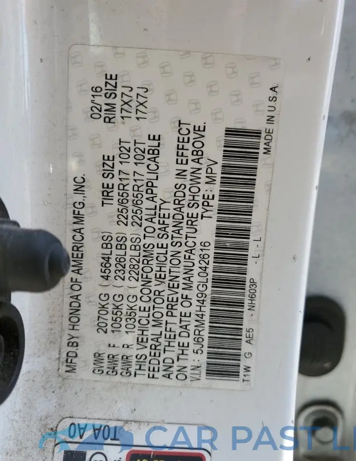 5J6RM4H49GL042616# 13