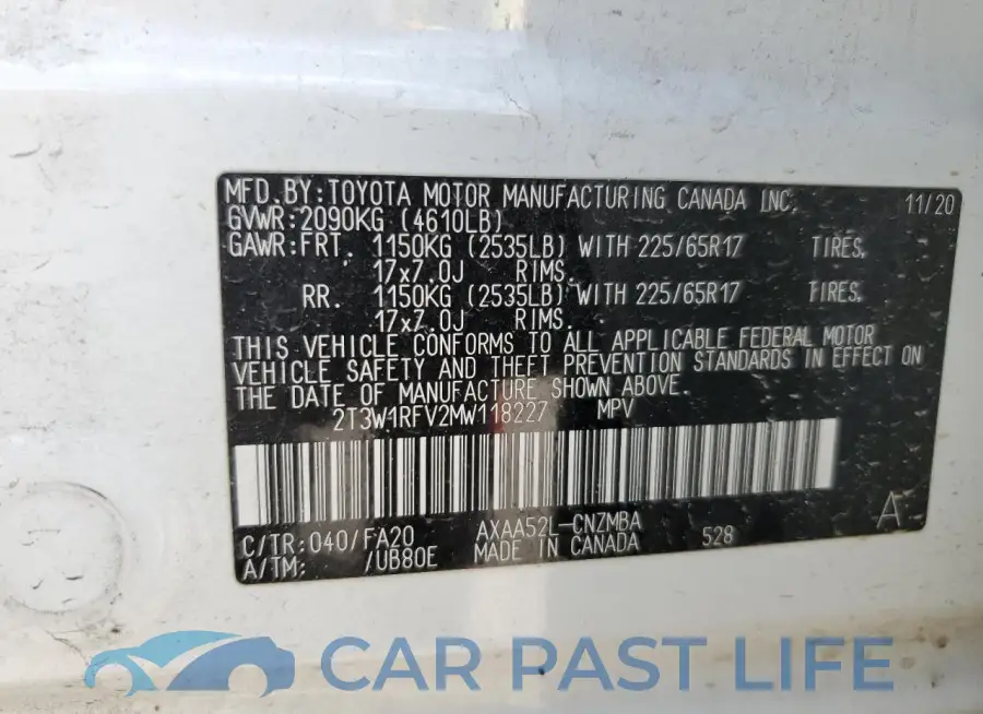 2T3W1RFV2MW118227# 13