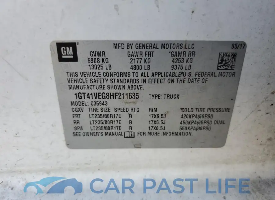 1GT41VEG8HF211635# 12