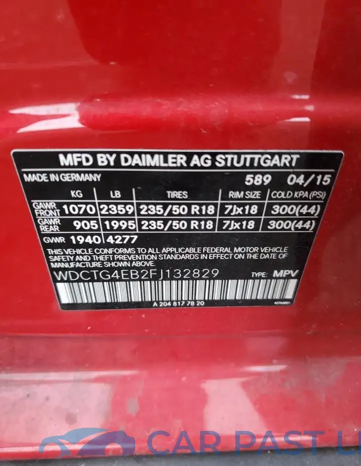 WDCTG4EB2FJ132829# 12