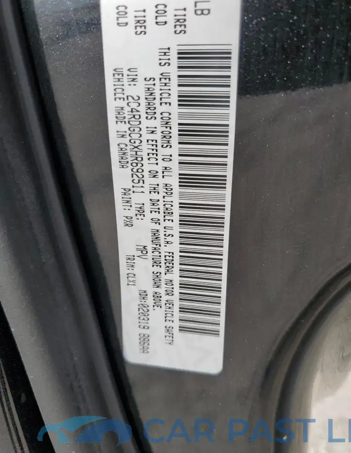 2C4RDGCGXHR692511# 12