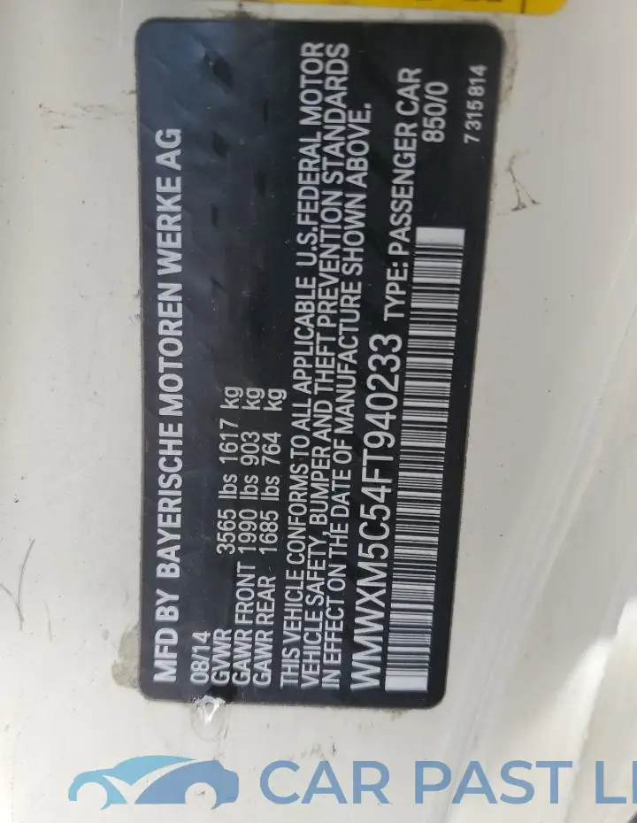 WMWXM5C54FT940233# 13