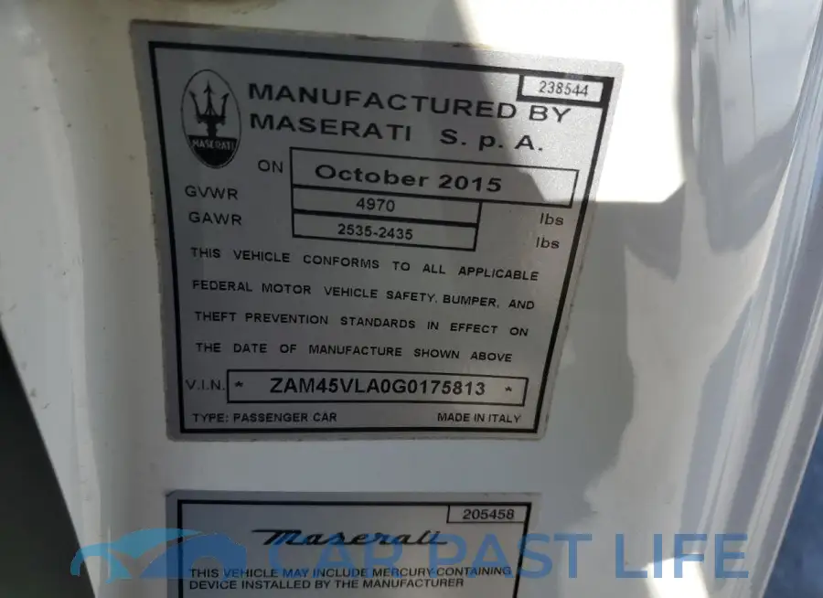 ZAM45VLA0G0175813# 12